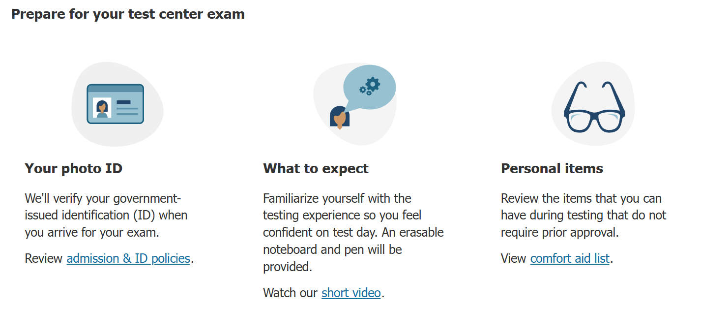 PearsonVue Testing Center Information